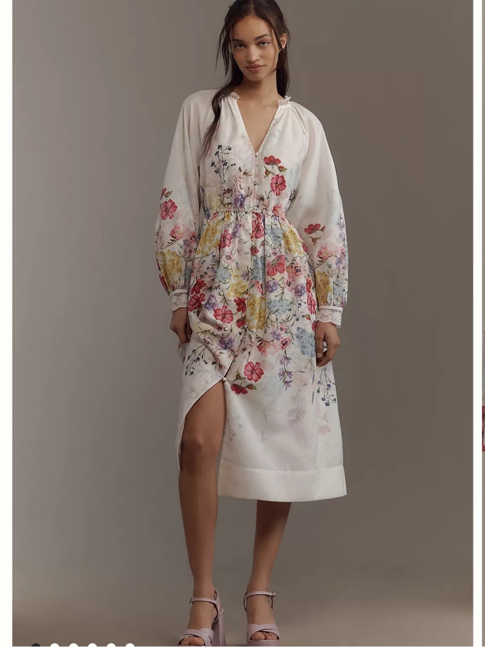 NWT Let Me Be Floral Midi Dress
